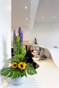 interior design photography - reception at SEB designed by Burtt Jones and Brewer